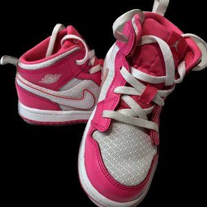 Jordan 1 Mid Hyper Pink White (TD)